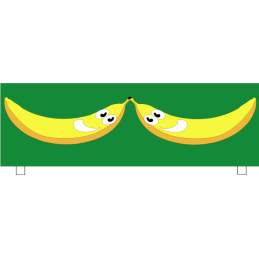 Soubassement alu bananes 50cm x 140cm