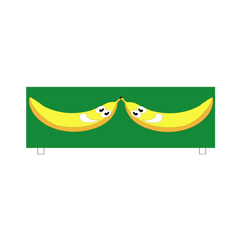 Soubassement alu bananes 50cm x 140cm