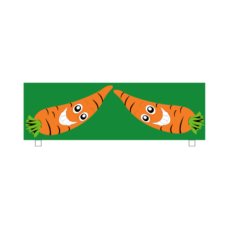 Soubassement alu carottes 30cm x 140cm