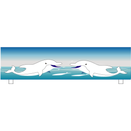 Soubassement alu dauphins 30cm x 140cm