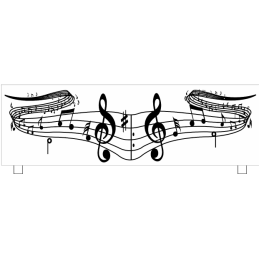 Soubassement alu partition 50cm x 140cm