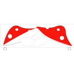 Soubassement alu champignons 50cm x 140cm