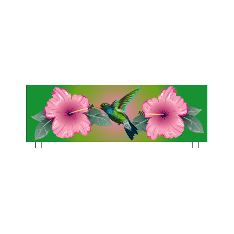 Soubassement alu colibri 50cm x 140cm