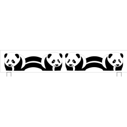 Soubassement alu panda 30cm x 140cm
