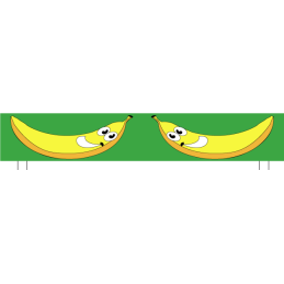 Soubassement alu bananes 30cm x 140cm