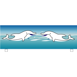 Soubassement alu dauphins 50cm x 140cm