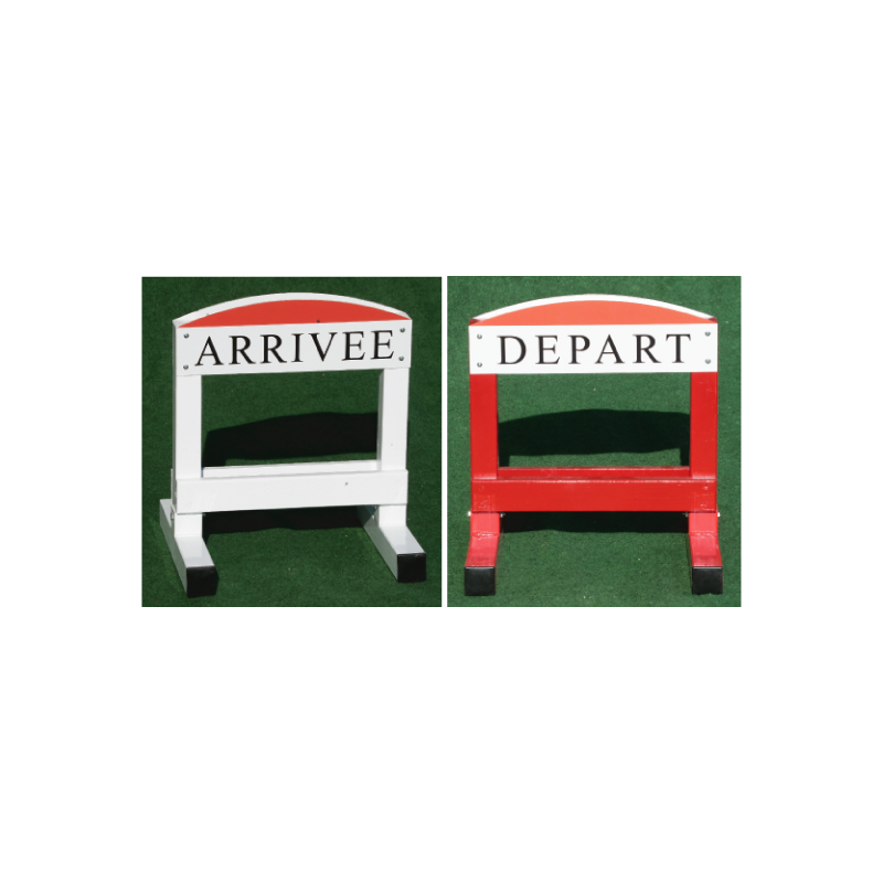 1 jeu (1 arrivée+1 départ) en alu