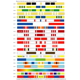 5 Barres  de concours en bois 3m50 diamètre 9